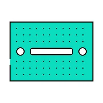 Breadboard prototyping electronics icon color illustration Stockillustratie