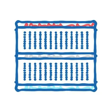 Breadboard prototyping electronics icon doodle illustration Stock Illustration