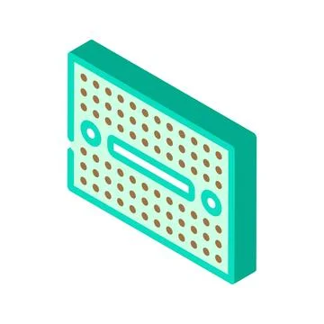 Breadboard prototyping electronics isometric icon vector illustration Stock Illustration
