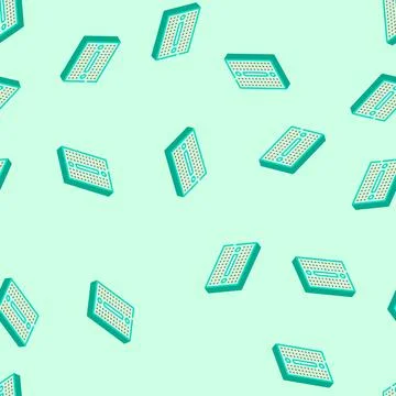 Breadboard prototyping electronics isometric icon seamless pattern Stock Illustration