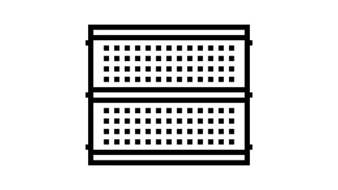 Breadboard prototyping electronics line icon animation Stock Footage 326132226