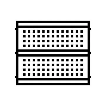 Breadboard prototyping electronics line icon vector illustration Stock Illustration