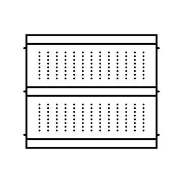 Breadboard prototyping electronics line icon vector illustration Stock Illustration