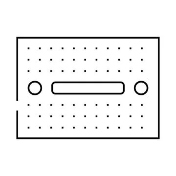 Breadboard prototyping electronics line icon vector illustration Stockillustratie