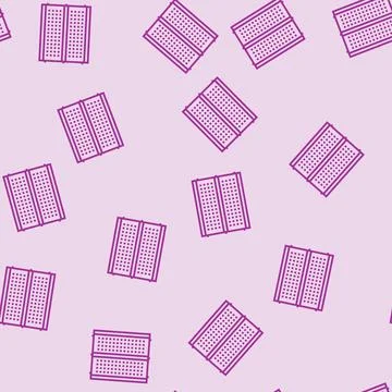 Breadboard prototyping electronics line seamless pattern Stock Illustration