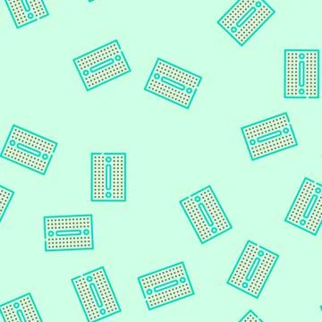 Breadboard prototyping electronics vector seamless pattern Stock Illustration