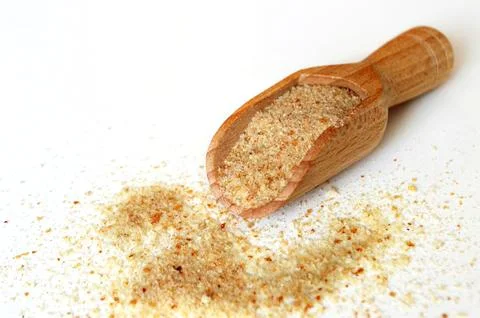 Breadcrumbs on light background Stock Photos