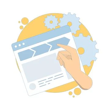 Breadcrumbs navigation concept. improving internal linking. イラスト素材
