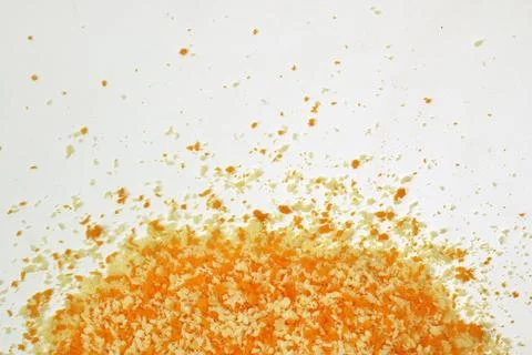 Breadcrumbs sprinkle bottom side on a white background Stock Photos