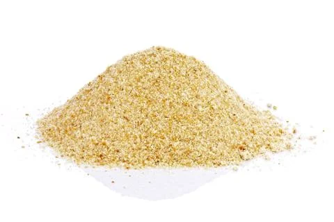 Breadcrumbs on a white background Stock Photos