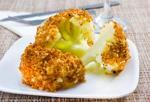 Breaded cauliflower Stock Photos