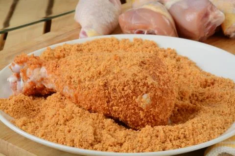 Breaded chicken breast Stock Photos