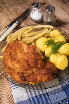 Breaded chicken breast Foto stock
