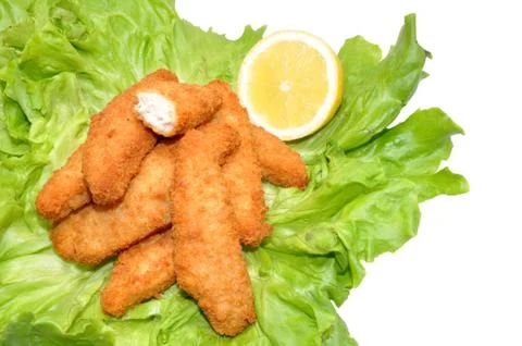 Breaded Chicken Goujons Stock Photos