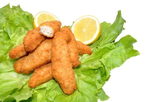 Breaded Chicken Goujons Stock Photos