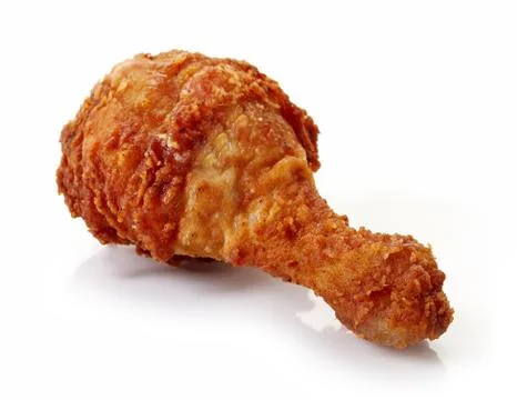 Breaded chicken isolated on white background Stock Photos