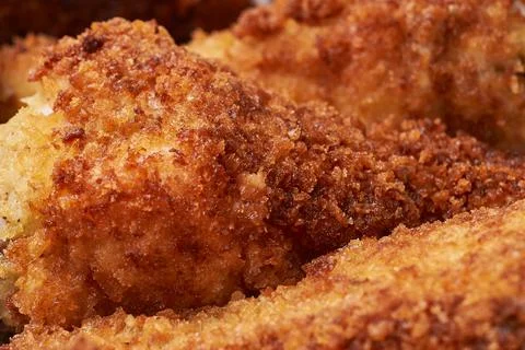 Breaded Chicken Legs Closeup Stock Photos