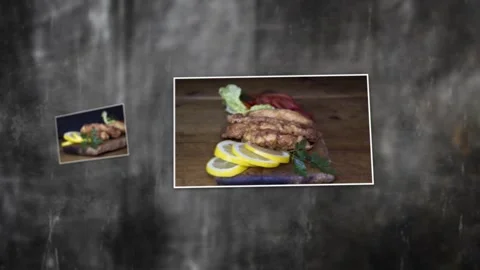 Breaded chicken meat served on rustic table Stock Footage 265226260
