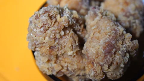 Breaded chicken wings. spin slowly Stock Footage 118324382