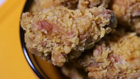 Breaded chicken wings. spin slowly Stock Footage 118325132