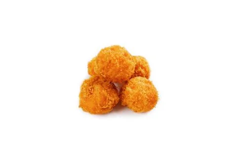 Breaded mozzarella cheese balls isolated Stock Photos
