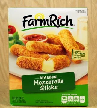 Breaded mozzarella sticks Stock Illustration