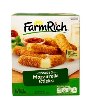 Breaded Mozzarella sticks. Stock Photos