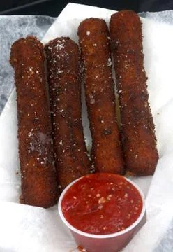 Breaded Mozzarella Sticks Stock Photos