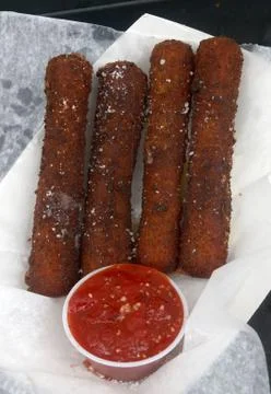 Breaded Mozzarella Sticks Stock Photos