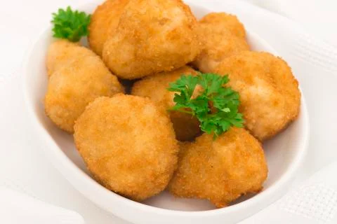 Breaded Mushrooms Stock Photos
