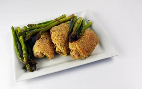Breaded Stuffed Chicken Breast Stock Photos