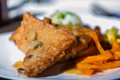 Breaded yellow cheese Foto stock