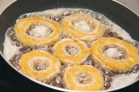 Breaded Zucchini Rings Stock Photos