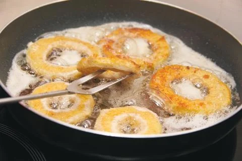 Breaded Zucchini Rings Stock Photos