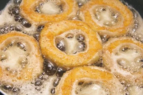 Breaded Zucchini Rings Stock Photos