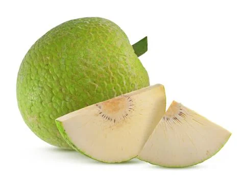 Breadfruit isolated cut out on white background Stock Photos