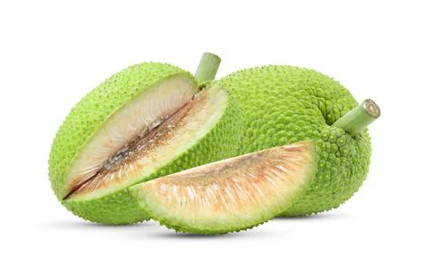 Breadfruit on white background Stock Photos