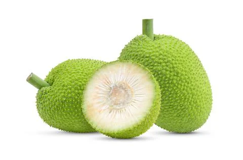 Breadfruit on white background Stock Photos