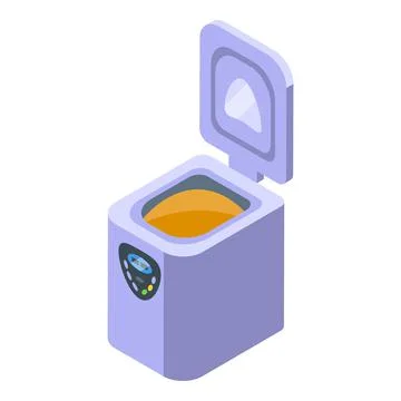 Breadmaker control icon isometric vector. Food machine Stock Illustration