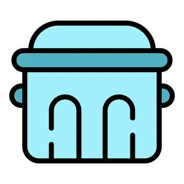 Breadmaker machine icon vector flat Stock Illustration