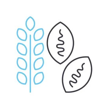 Breadmaking line icon, outline symbol, vector illustration, concept sign Illustrazione stock