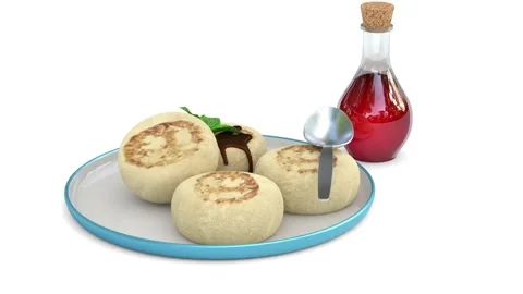 Breads and red sauce bottle Stock Footage 316245083