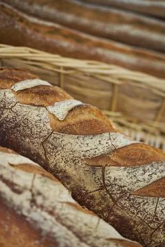 Breads in a bakery Stock Photos