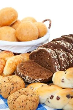 Breads &amp; buns Stock Photos