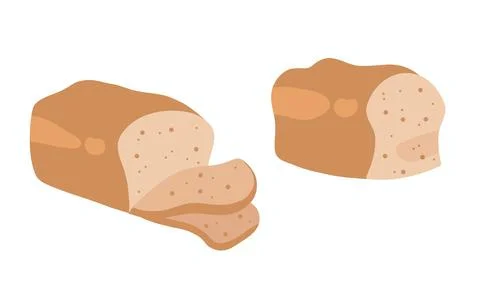 Breads flat illustration Stock Illustration