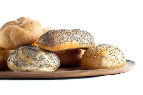 Breads on plate Stock Photos