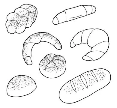 Breads set Stock Illustration
