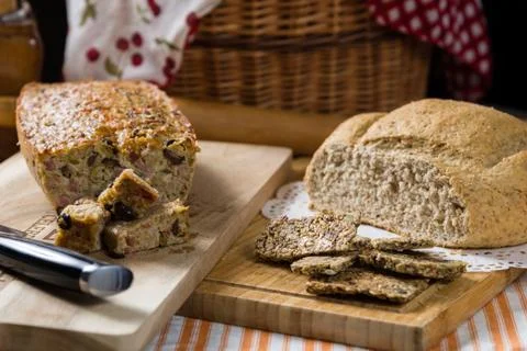 Breads on a table 写真素材