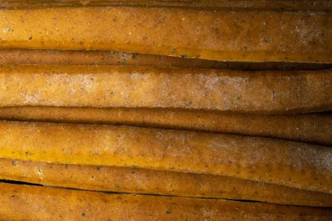 Breadsticks background. Nice background. Top views. Stock Photos