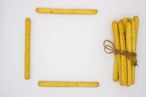 Breadsticks on light background Stock Photos